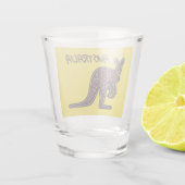 カンガルーアボリジナルモザイク ショットグラス (裏面)