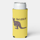 カンガルーアボリジナルモザイク スリム缶クーラー (Seltzer正面)