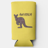 カンガルーアボリジナルモザイク スリム缶クーラー (正面)