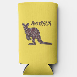 カンガルーアボリジナルモザイク スリム缶クーラー