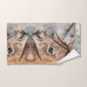 カンガルーウォーターカラーアート バスタオルセット (ハンドタオル)