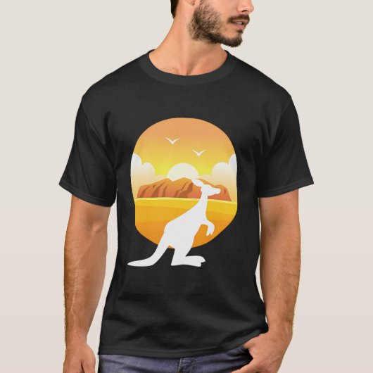 カンガルーウルルカタジュタ国立公園オーストラリア Tシャツ (正面)