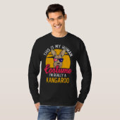 カンガルーオーストラリア国旗の地図カントリー動物メルボウ Tシャツ (正面フル)