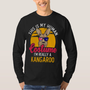 カンガルーオーストラリア国旗の地図カントリー動物メルボウ Tシャツ