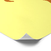 カンガルーオーストラリア国旗の黄色い四角 ポスター (角)