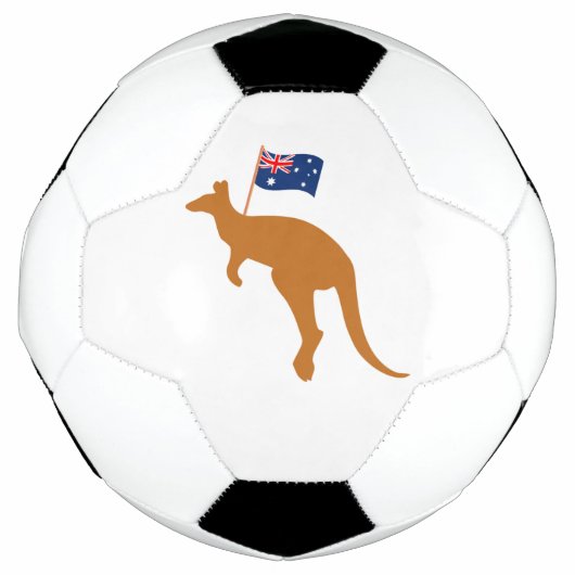 カンガルーオーストラリア国旗 サッカーボール (正面)