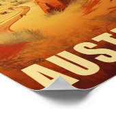 カンガルーオーストラリア有名ヴィンテージトラベルプレイス ポスター (角)