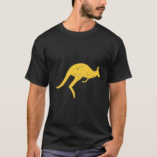 カンガルーオーストラリアAussie Roo Kangaroo Tシャツ (正面)