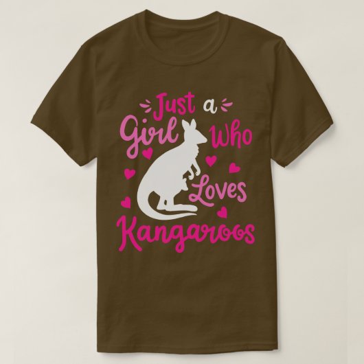 カンガルーオーストラリアAustralian Kangaroo恋人 Tシャツ (デザイン正面)