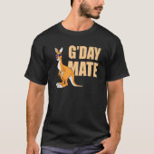 カンガルーオーストラリアG'Day Mateオーストラリアのシンボル Tシャツ (正面)