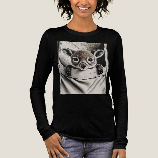 カンガルーカワイイベビージョーイデザイン トライブレンドＴシャツ (正面)