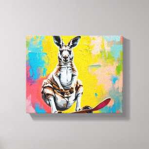 カンガルーキャンバスアート キャンバスプリント