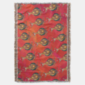 カンガルークリスマスオンレッド スローブランケット (正面縦)