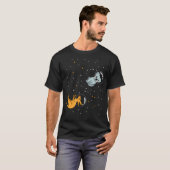 カンガルーコアラオーストラリア宇宙飛行士宇宙 Tシャツ (正面フル)