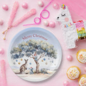 カンガルーコアラスプラティプスクリスマスグムツリーボーブル ペーパープレート (パーティー)
