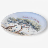 カンガルーコアラスプラティプスクリスマスグムツリーボーブル ペーパープレート (アングル)