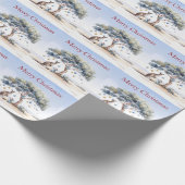 カンガルーコアラスプラティプスクリスマスグムツリーボーブル ラッピングペーパー (角)