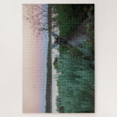 カンガルーサンセットオーストラリア湖で1014個 ジグソーパズル (縦)