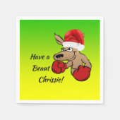 カンガルーサンタオーストラリアクリスマスパーティー スタンダードカクテルナプキン (正面)