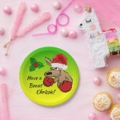 カンガルーサンタ7"オーストラリアのクリスマスパーティー ペーパープレート (パーティー)