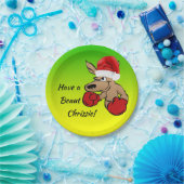 カンガルーサンタ7"オーストラリアのクリスマスパーティー ペーパープレート (パーティー)