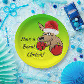 カンガルーサンタ9"オーストラリアのクリスマスパーティー ペーパープレート (パーティー)