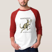 カンガルーテニス選手 - 楽しいアニマルアート Tシャツ (正面)
