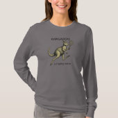 カンガルーテニス選手 - 楽しいアニマルアート Tシャツ (正面)