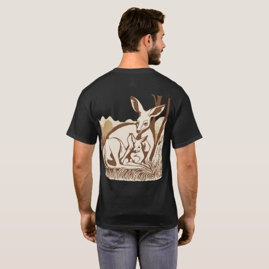 カンガルーデザイン Tシャツ (裏面フル)