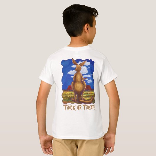 カンガルーハロウィーン表裏両方Tシャツ Tシャツ (裏面フル)