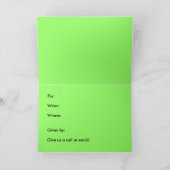 カンガルーバースデーパーティーユーモアのある招待状 招待状 (内部)