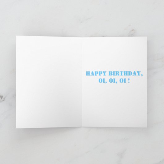 カンガルーパーソナライズされた誕生日カード カード (内部)