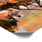 カンガルービーチ絵を描油、ポスター ポスター (角)