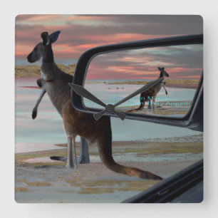 カンガルービーチ スクエア壁時計