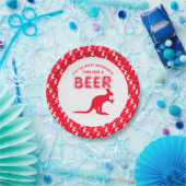 カンガルービール、オーストラリアのクリスマスパーティー ペーパープレート (パーティー)