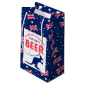 カンガルービール、オーストラリア国旗のクリスマスパーティー スモールペーパーバッグ (裏面アングル)