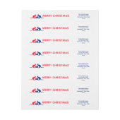 カンガルービール、オーストラリア国旗のクリスマス ラップアラウンドラベル (シート)