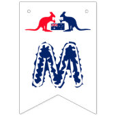 カンガルービール、オーストラリア国旗、クリスマスパーティー バンティングフラッグ (第1の旗)