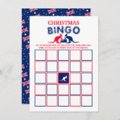 カンガルービール、オーストラリア国旗、クリスマス・ビンゴカード 招待状 (正面/裏面)