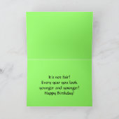 カンガルーファミリーハッピーバースデーユーモア カード (内部)