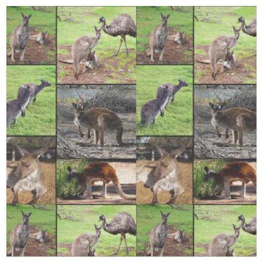 カンガルーフォトコラージュ、 ファブリック (クローズアップ)