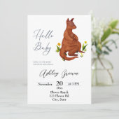 カンガルーベビーシャワー招待状 招待状 (スタンド正面)