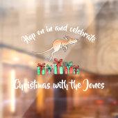 カンガルーホップオンイットウォーター色カスタム文字 ウィンドウサイン (シート2)