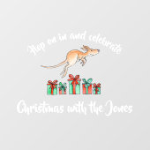 カンガルーホップオンイットウォーター色カスタム文字 ウィンドウサイン (シート)