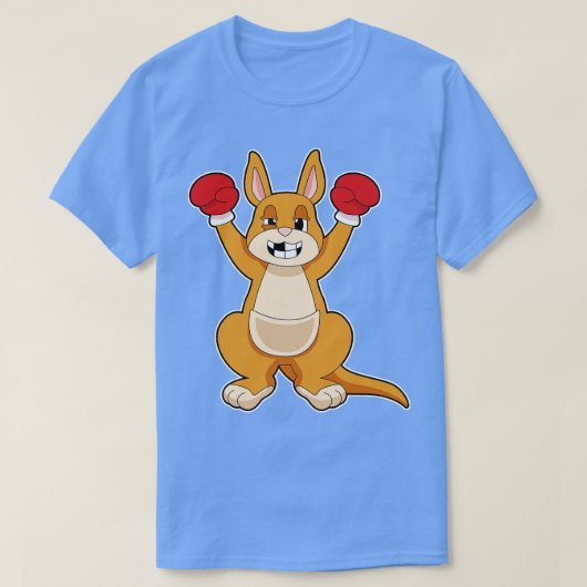 カンガルーボクサーボクシング手袋 Tシャツ (デザイン正面)