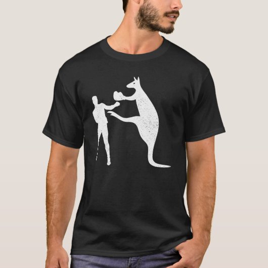 カンガルーボクシングティーオーストラリア誇りを持った州 Tシャツ (正面)