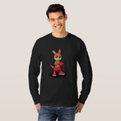 カンガルーボクシングホビースポーツかわいい動物 Tシャツ (正面フル)