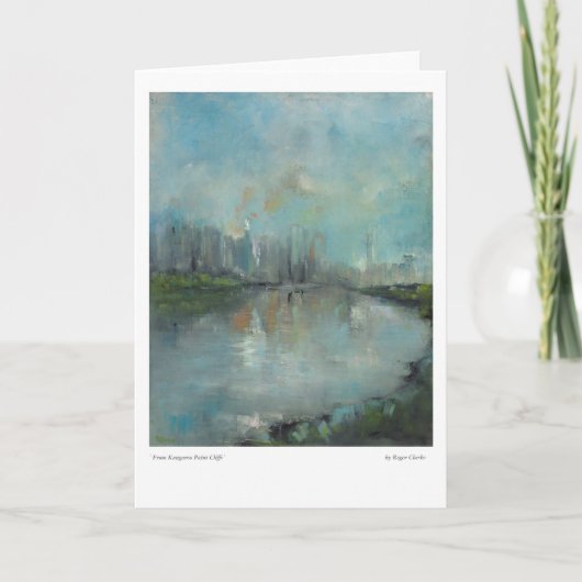 カンガルーポイントの崖から折り畳まれたグリーティングカード カード (正面)