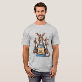 カンガルーポケットプロテクターおもしろい – 動物パパT-Shi Tシャツ