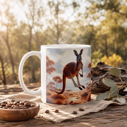 カンガルーマグで朝のブレンドに飛び込もう! コーヒーマグカップ